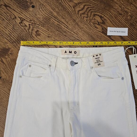 NWT AMO Mid Rise Twist Seam Ankle Skinny Jeans - Picture 6 of 10